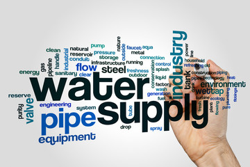 Water supply word cloud