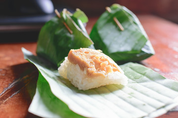 banana leaves for thai dessert