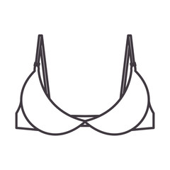 silhouette big brassier icon flat vector illustration