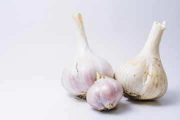 Health useful garlic. Fragrant spices for food.