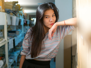 Woman working in archives