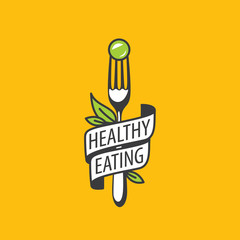 vector logo healthy eating