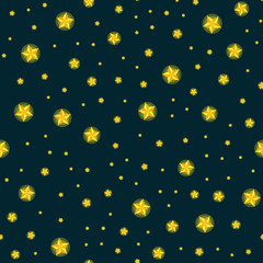 Fototapeta na wymiar stars seamless pattern for christmass decorationvector illustration, dark sky at night or in space tile background