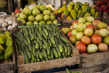 Fresh vegetables at the sunday market