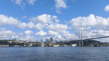 Fototapeta na wymiar İstanbul, Boğaz Köprüsü, Ortaköy Camii, silüet
