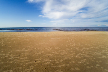 Sandy coast, gulf of Riga, Baltic sea .