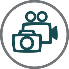 photo and video filming icon