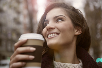 Enjoying a hot drink