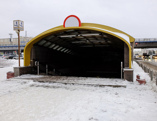 Entrance to underground passage for pedestrians