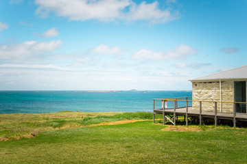 Viewing platform at Cape Leeuwin Lighthouse Augusta Western Australia .