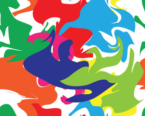 Marble rainbow texture seamless pattern