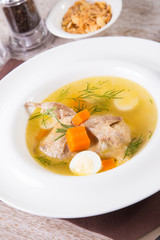 soup with duck meat