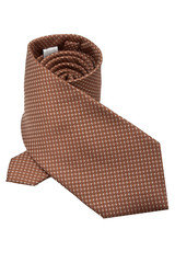 Brown tie isolated on white background