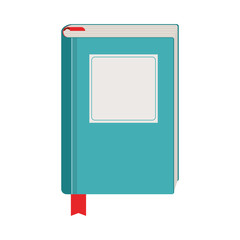 book with blue cover and separator vector illustration