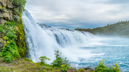 Fototapeta na wymiar Vatnsleysufoss - Faxi waterfall