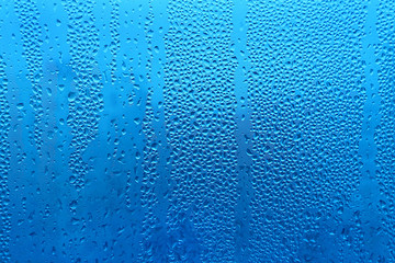 Water drops on glass
