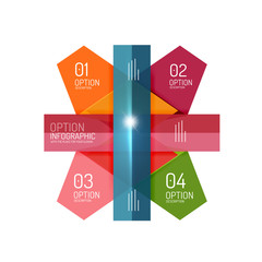 Abstract background, geometric infographic option templates