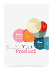 Business flyer circle abstract background