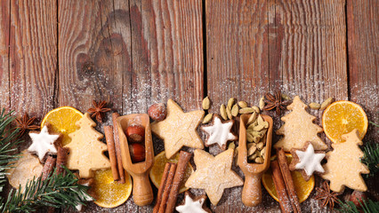 christmas cookies and spices