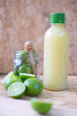 Fresh lime and lemon lemonade
