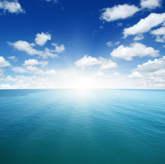 Blue sea and sun