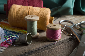 thimble and needles
