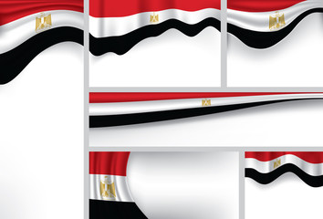 Abstract Egypt Flag, Egyptian Colors (Vector Art)