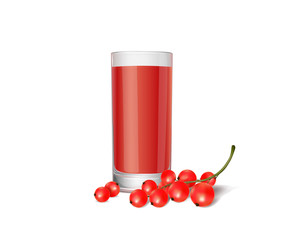 Juice of red currant in the glass