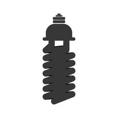 silhouette modern light bulb head icon vector illustration