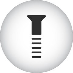 Screw or bolt symbol silhouette icon on background