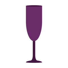 silhouette purple color with drink cocktail glass vector illustration