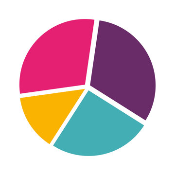 recommend clip art: colorful silhouette with pie chart vector illustration