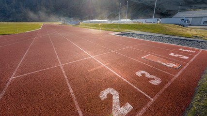 Running track outdoors