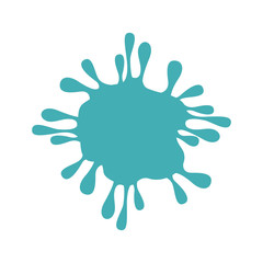 silhouette light blue with bacteria or virus vector illustration