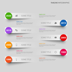 Time line info graphic with grey stripes above another