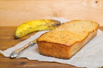 banana bread.selective focus