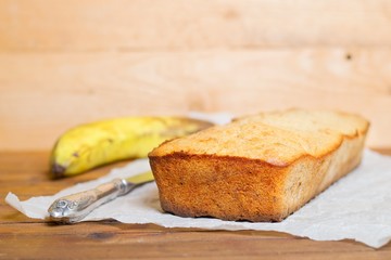 banana bread.selective focus
