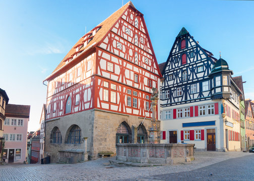 madieval half-timbered houses of Rothenburg ob der Tauber, Germany