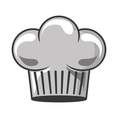 gray scale silhouette with chefs hat vector illustration