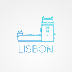 Belem Tower - the symbol of Lisbon Portugal.