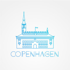 City hall. The symbol of Copenhagen, Denmark.