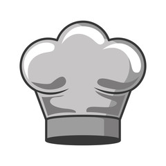 gray scale silhouette with chefs hat vector illustration