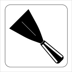 putty knife vector illustration, flat design