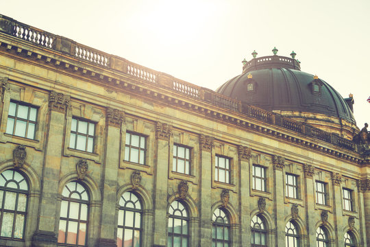 roof of bode museum at berlin in sunlight