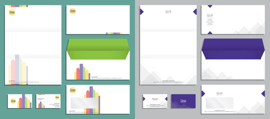 Modern stationery set in vector format