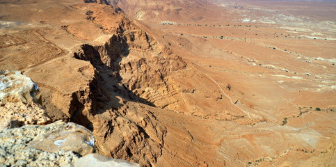 Blick von der Festung Masada in die Ebene