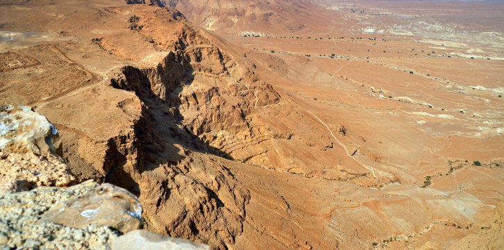 Blick von der Festung Masada in die Ebene