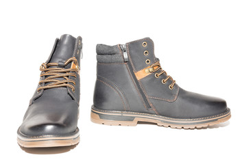 winter boots on a white background