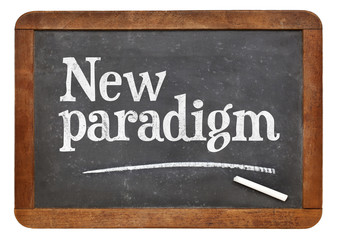 Obraz premium New paradigm blackboard sign