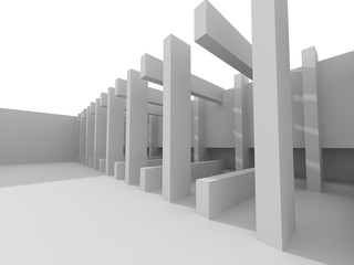 Fototapeta premium Abstract Modern White Architecture Background